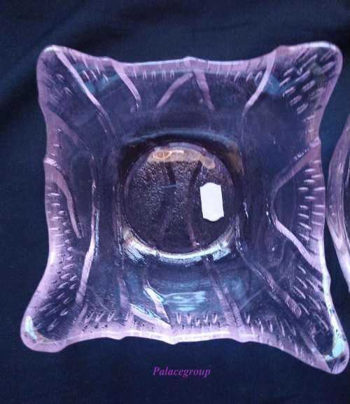 Condiment / Sweet Bowl, Glass, Light Pink, Size - 125 x 125 x 55mm, 1 Set