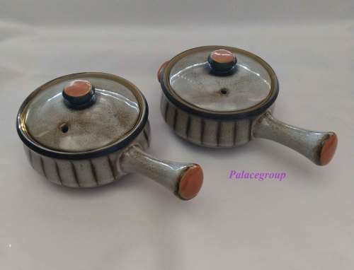 2 x Soup / Gravy / Sauce Bowls, Denby Stoneware, Made In England, ½ Pint, See Photos and Desc Below