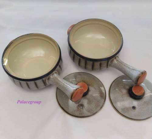2 x Soup / Gravy / Sauce Bowls, Denby Stoneware, Made In England, ½ Pint, See Photos and Desc Below