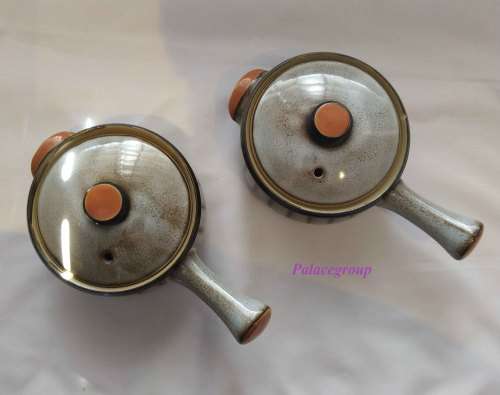 2 x Soup / Gravy / Sauce Bowls, Denby Stoneware, Made In England, ½ Pint, See Photos and Desc Below