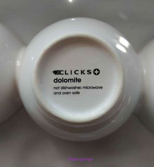 White Dolomite Three in One Condiment Bowl, 1pc