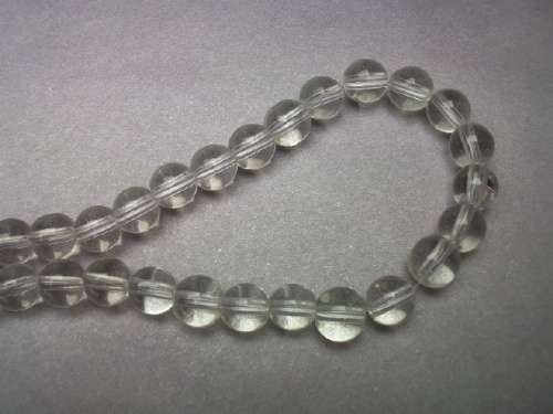 Glass Beads, Plain, Round, Clear, 8mm, ±35pc