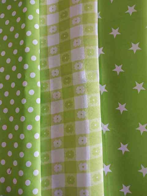 Fabric Squares, Lime Green, 35x35cm, Cotton Blend For Patchwork/Applique, 3pc