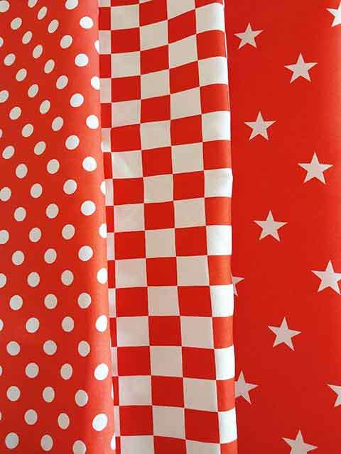 Fabric Squares, Red, 35x35cm, Cotton Blend For Patchwork/Applique, 3pc