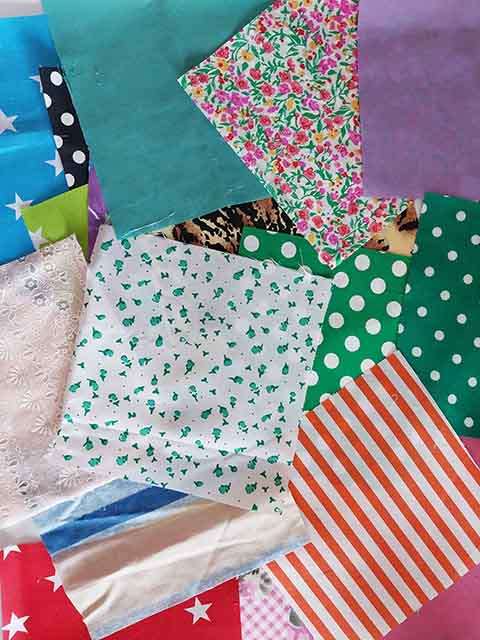 Fabric Squares, Mixed, 15cmx15cm, Cotton Blend For Patchwork/Applique, 10pc