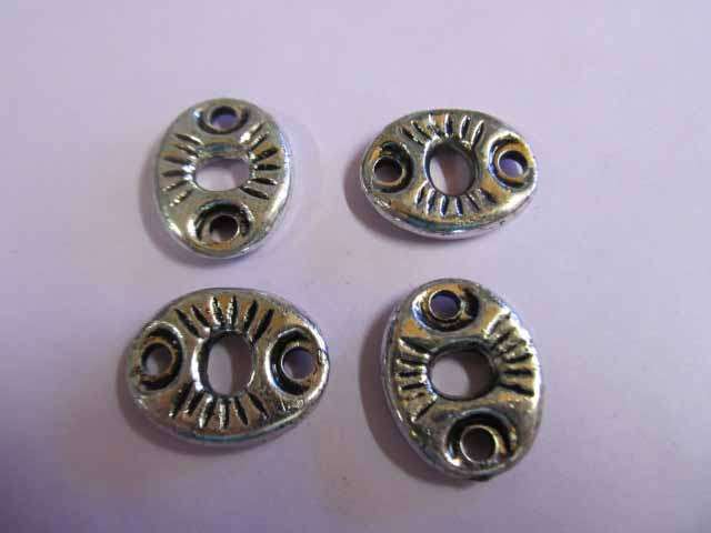 Connector, Acrylic, Nickel Colour, 25mm x 19mm, 2pc