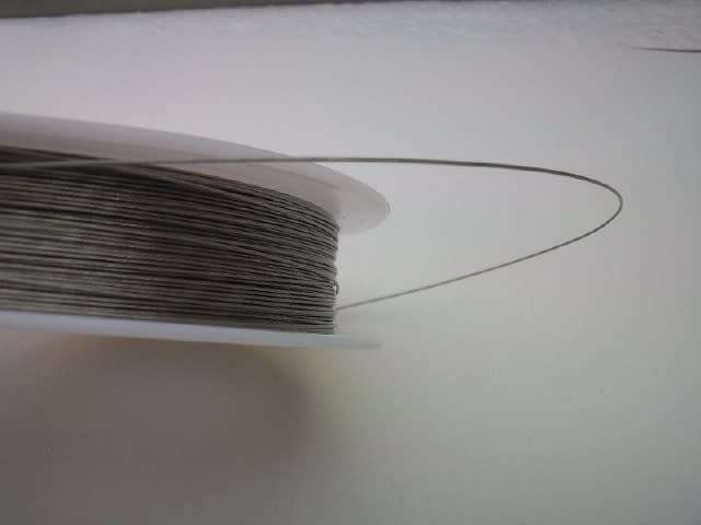 Stringing Material, Tiger Tail, Silver, 0.45mm,  1 Meter, 1pc