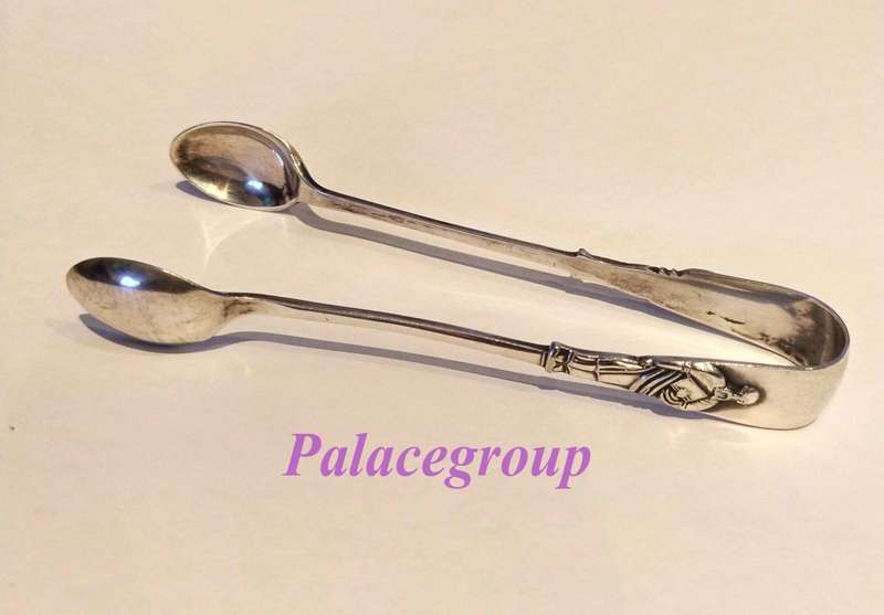 Vintage Sugar Tongs / Nips, Silverplated, Apostle Image Either Sides, 11.5cm, See Photo`s
