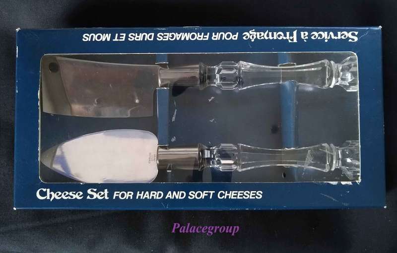 Cheese Set, Stainless Steel Blades+ Acrylic Crystal Handles, Lenght ±21,5cm, See Photo`s