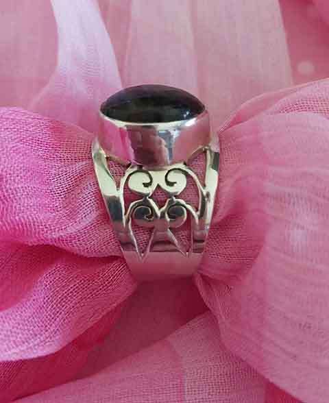 Simone Ring, Silver Ring, Artisans Made, Stamped 925, Top Width 15mm Inside Dia 17.5mm
