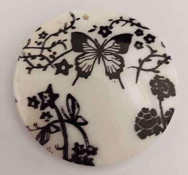 Pendant, Shell, Mother Of Pearl, Round, 50mm, 1pc