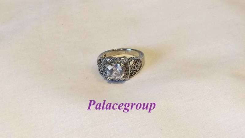 Ring, 925 Silver With Clear Cubic, Ring Size - 16.25mm (5 - L) Weight - 4.18g