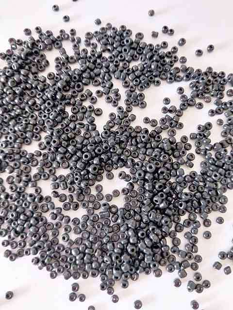Glass Beads, Seedbeads, Black, 11/0, 13gr