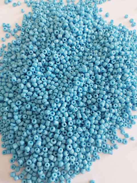 Glass Beads, Seedbeads, Blue, 11/0, 13gr