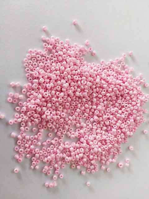 Glass Beads, Seedbeads, Pink, 11/0, 13gr
