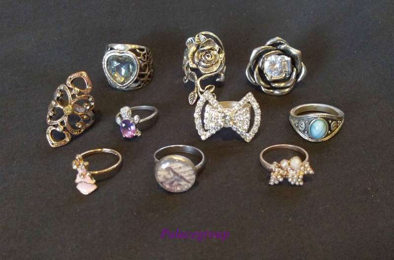 10 x Fashion Rings, Various sizes