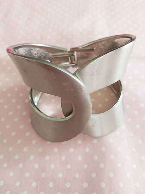 Burtell Bracelet, Brushed Metal Bangle, Hinged, Top Width 58mm, 1pc