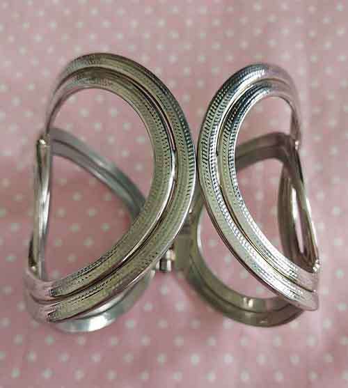 Burtell Bracelet, Metal Nickel Bangle, Hinged, Top Width 59mm, 1pc