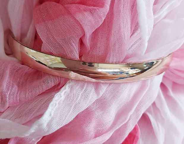 Mistique Bracelet, Rose Glod Coloured Bangles, 67mm Inside Diameter, Width 7mm, 1pc
