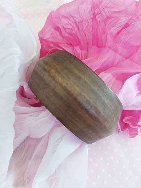 Burtell Bangle, Brown Wooden Bangle, Inside Diameter - 65mm, Width 40mm, 1pc