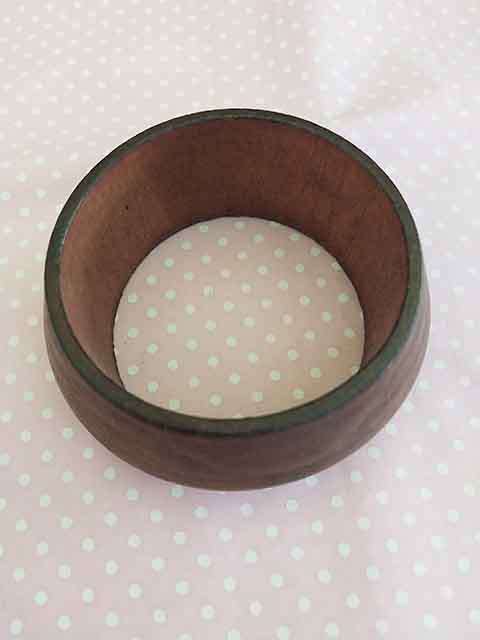 Burtell Bangle, Brown Wooden Bangle, Inside Diameter - 65mm, Width 40mm, 1pc