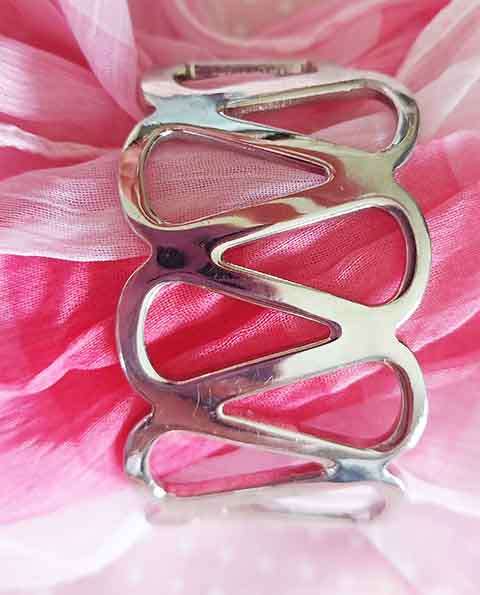 Burtell Bracelet, Nickel Bangle, Hinged, Top Width 33mm, Inside Diameter 60mm, 1pc