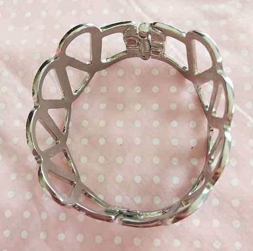 Burtell Bracelet, Nickel Bangle, Hinged, Top Width 33mm, Inside Diameter 60mm, 1pc