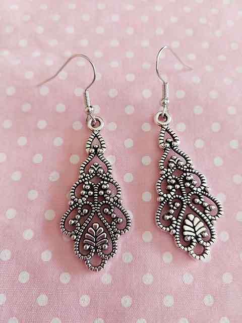 Nickel Dangle Earrings, 56mm, 2pc