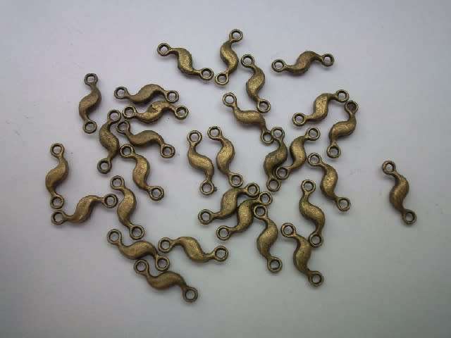 Findings, Connector, Metal, Bronze , 11mm, 30pc