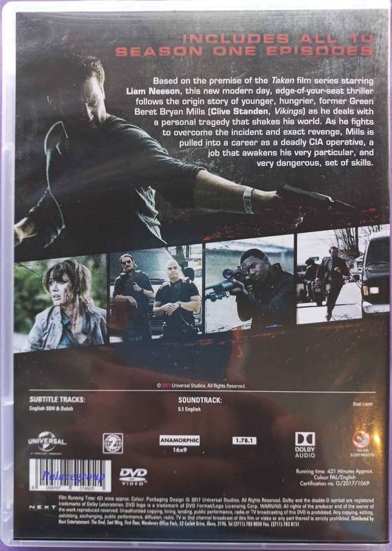 TAKEN, Protect What`s Yours, Clive Standen & Jennifer Beals, DVD