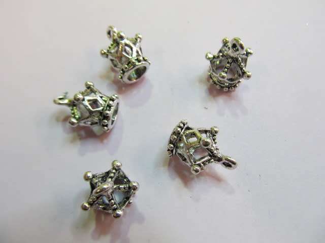 Charms, Crown, Metal, Nickel, 18mm, 2pc