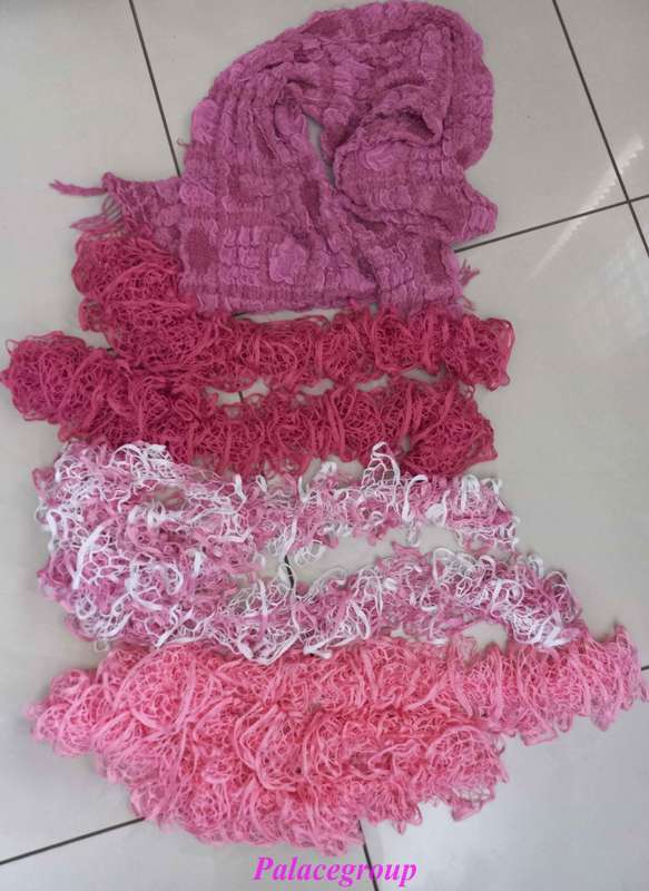 Scarves x 4, Assorted Colours - Shades Of Pink, Lightly Perfumed, Rarely Used, Length ±180cm