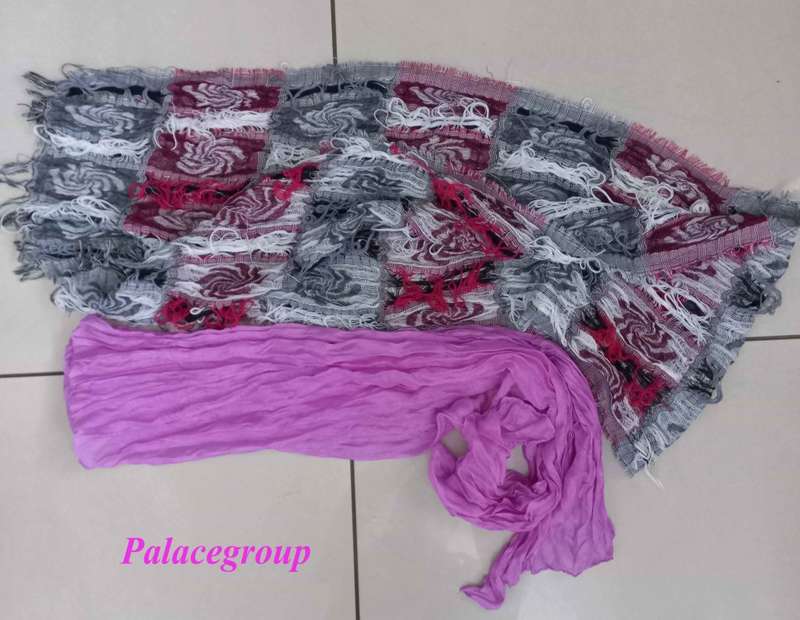 Scarves x 2, Assorted Colours - Pink - Grey - White - , Lightly Perfumed, Rarely Used, Length ±180cm