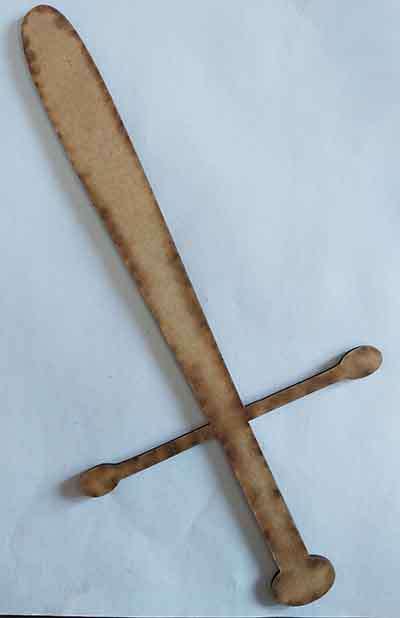 Embellishments, Shapes, Sword, Wood, 300mm x 150mm, 1pc