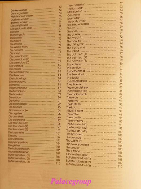 Servetvoukuns / Napkin Folding, Eric Bolsmann, Kleurfoto`s,  110 bl, +A4, H/B