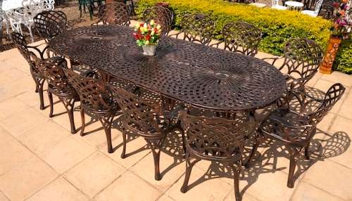 Cast Aluminium 12 Seater King Diamond Patio Set