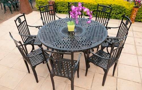 Cast Aluminium 8 Seater Royal/King Diamond Patio Set