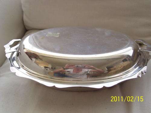 Silver Plated Vegetable Dish with Lid