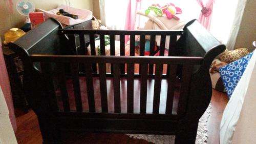 Secondhand sleigh crib for sale with pocket spring matress