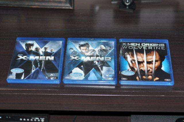 X-Men, X-Men 2 and X-Men Wolverine on Blu Ray