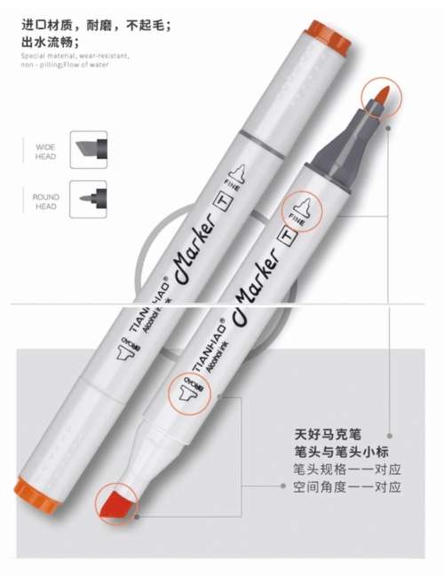 TIANHAO Set of 60 Colours Art Markers for Children and Adults (Artist Grade,Dual Tip,Alcohol Based)