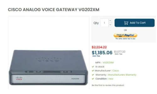 NEW - Cisco Analog Voice Gateway (VALUE R5000)
