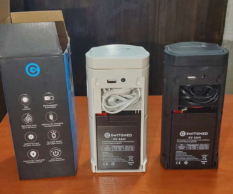 Switched Rechargeable LED Lantern with USB for Loadshedding - 800 Lumen *READ*