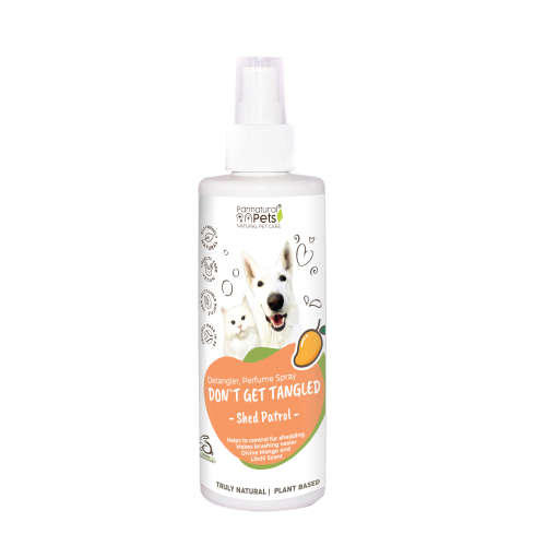 Pannatural Pets Natural Pet Detangler Perfume Spray Shed Patrol - Mango - 245ml
