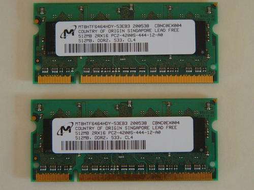 512MB 2RX16 PC2-4200S-444-12-A0 512MB, DDR2, 533, CL4