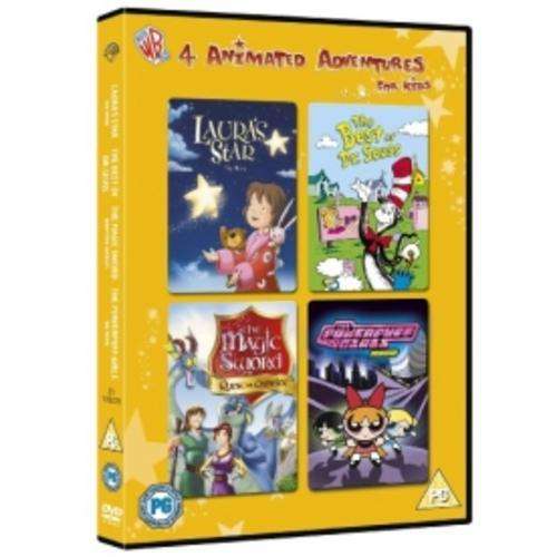 NEW, ORIGINAL AND SEALED - 4 ANIMATED MOVIES FOR KIDS (4 DVD SET)