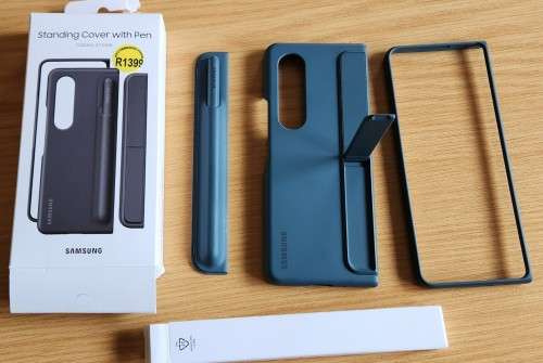 Galaxy Z Fold 4 Standing Cover with Pen, Graygreen