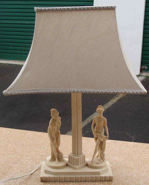 Faux Noveau Alabastar-look lamp