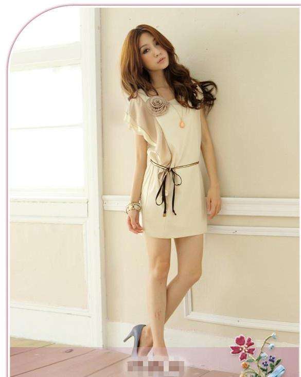 FREE SHIPPING!! 2013 Elegant flower chiffon dress