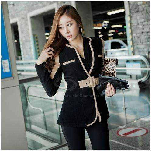 Elegant Beam Waist Dacron Women's Coat